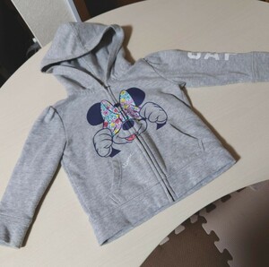 babyGAP Disney ベビーギャップ ディズニー ミニーパーカー 95 2years ジップアップパーカー GAP フードパーカー スウェットアウター