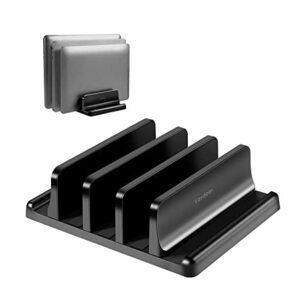 VAYDEERノートパソコンスタンド 縦置きノートpc スタンド 3台収納 ホルダー幅調整可能 ABS樹脂製 for タブレット/ipad/Ma