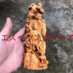 自在観音菩薩 観音菩薩 極上彫　仏教工芸品　総柘植材　精密彫刻　木彫仏教　仏師で仕上げ品