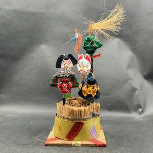 h-78743 薩摩首人形（五体） 鹿島たかし作 郷土玩具 インテリア 置物 張子 現状品