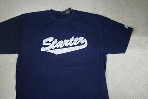 【古着 STARTER メッシュロゴTシャツ紺L】スタータースポーツライク夏物衣料大きめサイズスポーツウェア