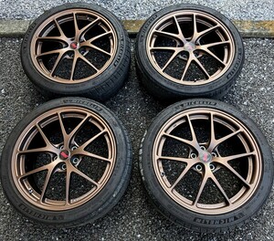 【中古美品】BRZ sti BBS 7.5J+45 5H-100 18 インチ ホイール 86 レガシィ PS4S 225/40 18 インプレッサ