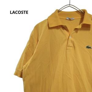 LACOSTE ロゴワッペン付き半袖ポロシャツ黄色春夏メンズM　f2