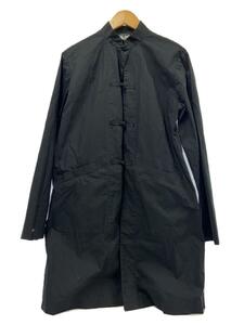 BLACK COMME des GARCONS◆AD2014/チャイナロングシャツ/長袖シャツ/L/コットン/BLK/無地/1O-J037