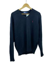 POLO RALPH LAUREN◆セーター(厚手)/L/コットン/BLK/無地