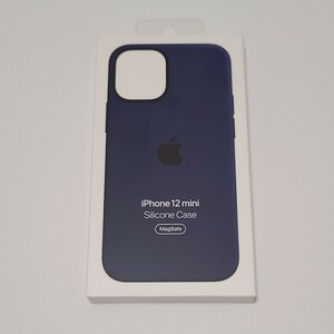 アップル純正 Apple iPhone 12 mini シリコンケース ネイビー MHKU3FE/A MagSafe対応