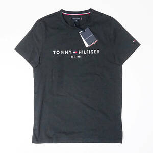 新品正規品 TOMMY HILFIGER トミー メンズ 半袖 ベーシック ブランド ロゴ 刺繍 Tシャツ スチールグレー L