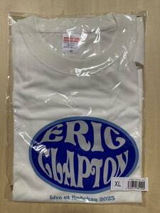 【新品未使用】ERIC CLAPTON エリック クラプトン LIVE at BUDOKAN 2023 JAPAN 限定サークルロゴTシャツ XLサイズ 白 ホワイト【限定品】