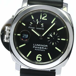 ベルト訳あり パネライ PANERAI PAM00123 ルミノール パワーリザーブ レフトハンド 自動巻き メンズ 箱・保証書付き_741645【ev15】