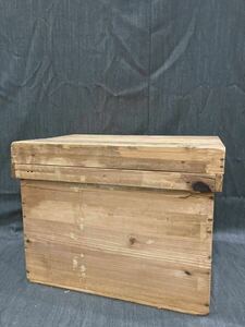 ◯ 木箱 収納ボックス 収納 木製 サイズ約幅43×奥行30×高さ33cm 内側ブリキ よ