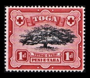 dα59y4-2t　トンガ1942年　ovava tree・樹木・1枚　MNH/A