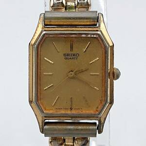 【電池切れ】SEIKO セイコー クォーツ 腕時計 ゴールド文字盤 レディース 7321-5240