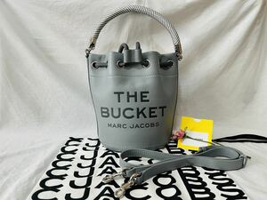 MARC JACOBS マークジェイコブス The Leather バケットバッグ レザーショルダーバッグ ウルフグレー レディース