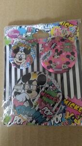 缶バッジ★バッチ★Disney★ディズニ★ ミッキーマウス★ミッキー★micky mouse★ブリキ★3個セット★かわいい