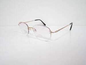 下◆希少　ビンテージ　レトロ　HOYA　PF006M　GWP　ピンフィール　ふち無し　ツーポイント　ウェリントン型　眼鏡　程度良品