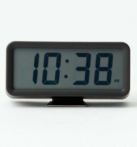 [新品]目覚まし時計/置時計/カレンダー/サマータイム切換機能　無印良品　デジタル時計　小　アラーム機能付　MJ-DCSB1 ブラック 