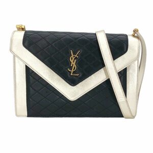 【中古】 Saint Laurent サンローラン サッチェル ギャビー ショルダーバッグ 668863 YSL レザー 23047567 AO