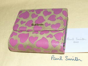 PWW615　新品本物　ポールスミス　スウィングハート コンパクト　財布　ピンク