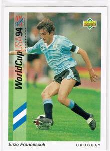 1993 UPPER DECK WORLD CUP USA 94 イタリア語/スペイン語版 #84 ウルグアイ代表 エンツォ・フランチェスコリ UD ワールドカップ