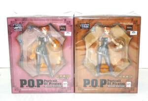 7035T/未開封★メガハウス P.O.P STRONG EDITION ナミ ローソン限定カラー 2種セット ストロングワールド ONE PIECE ワンピース/フィギュア