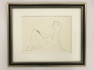 【特価】　≪　　パブロ・ピカソ　　≫　　リトグラフ【石版画】　 1959年　　SEATED NUDE IN PROFILE　　 PABLO　PICASSO