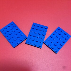 100円均一！LEGO正規品 4×6 プレート (青) 3個 パーツ ブロック レゴ