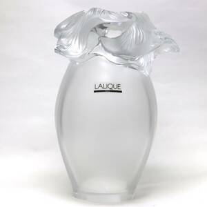 LALIQUE　ラリック 花瓶 セントバーツ フラワーベース 花 フロステッド クリスタル
