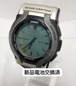稼働品 新品電池交換済 CASIO カシオ DATA BANK データバンク 腕時計 クオーツ WVA-200 カレンダー合わせてあります ヴィンテージ 