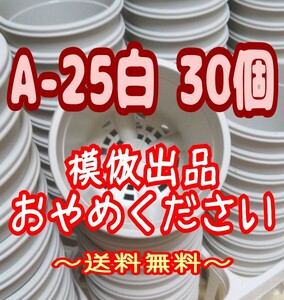 ◆送料無料◆プラ鉢【A-25】30個 スリット鉢 丸 プレステラ 多肉植物