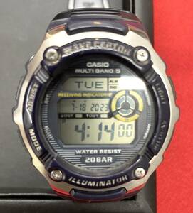 #4431【中古品】稼働中カシオデジタル クォーツウェーブセプターWV-M200腕時計