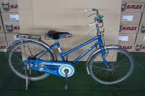D：幼児用自転車　BS　BAMBI号(青）　20インチ　昭和　レトロ　ビンテージ　当時モノ　レストア　年代物　部品取り　いい感じ♪