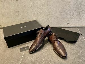 ドルチェ&ガッパーナ　ウィングチップ シューズ　靴　ビジネス　レザー　革　メダリオン　イタリア製 メンズ　26.5cm ブラウン