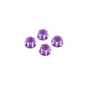 非純正　M4ナット フランジ付き、鋸歯状（紫/4個）検索MODEL# 8347