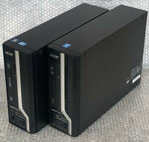 【中古/部品用/USB部品無】Acer ベアボーン状態PC 2台セット Veriton X4620G X4630G / CPUなし 4GB・2枚 500GB HDD 1台 DVD・電源あり