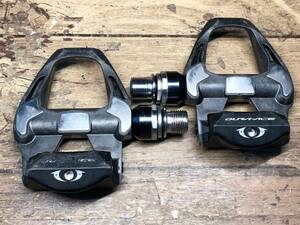 HT376 シマノ SHIMANO デュラエース PD-R9100 ビンディングペダル SPD-SL ※右軸回転引っ掛かりあり