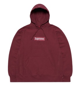 【送料無料・美品】2021 Supreme Box Logo Hooded Sweatshirt Plum Large L シュプリーム ボックス ロゴ フーディー スウェット