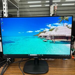 junk-9 Philips 243v7Q 24インチ液晶モニター　フルHD HDMIで検品 画面キズ小 電源ケーブル付き