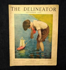 1925年 Delineator 戦前 女性ファッション/F.Z. Hueston 表紙イラスト/Clara Elsene Peck/Gerald Leake/Irving Bacheller/Zona Gale 洋書