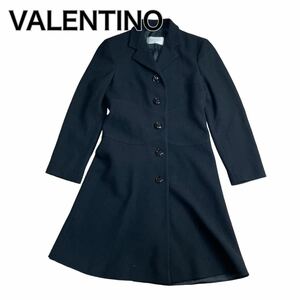VALENTINO ヴァレンティノ チェスターコート　ブラック 黒 40 L