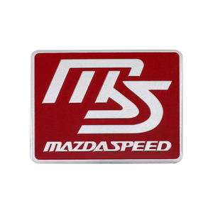 【送料込】MAZDASPEED(マツダスピード) 3Dエンブレムプレート レッド 縦5.5cm×横8cm アルミ製 マツダ