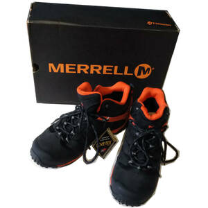 【ほぼ未使用】メレル(MERRELL) カメレオン VII MID GORE-TEX(CHAMELEON 7 MID GORE-TEX) 26cm オレンジ黒