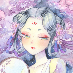 【手書きイラスト】桜【透明水彩】