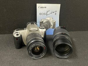 SN0604-71I　ゆうパック着払い　Canon EOS KissⅢ 28-80㎜ 1:3.5-5.6/75-300㎜ 1:4-5.6レンズ2本付き 一眼レフカメラ　キャノン
