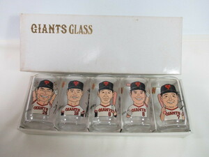 GIANTS GLASS（中畑選手、桑田選手、篠塚選手、原選手、吉村選手）5客セット