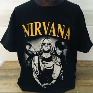 90年代バンド ニルヴァーナ　Nirvana L バンドTシャツ　ロックTシャツ ブラック