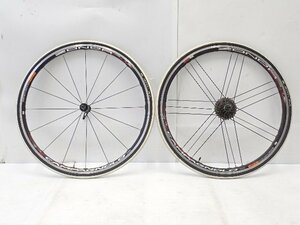 Campagnolo カンパニョーロ ZONDA ホイール前後 ペア SHIMANO ULTEGRA 11S スプロケット/ホイールバッグ×2付 ∩ 6E04A-2