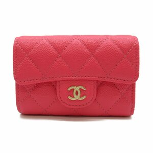 シャネル 4連キーケース ブランドオフ CHANEL キャビアスキン(グレインドカーフ) キーケース キャビア 中古 レディース