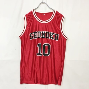 ◆お洒落な逸品◆スラムダンク/SLAM DUNK コスプレ ユニフォーム 湘北高校 SHOHOKU 10 レッド ホワイト ブラック XL メンズ B2 ｃ5124