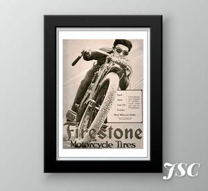 Firestone ファイヤーストーン ポスター キャンバス ハーレー バイカー シボレー アメリカン雑貨 ホットロッド USDM コレクション PH18