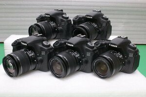 ☆【3】 ② CANON キャノン デジタル一眼レフカメラ EOS60D 本体 レンズ 5台 EF-S 18-55mm 1:3.5-5.6 IS Ⅱ 現状品